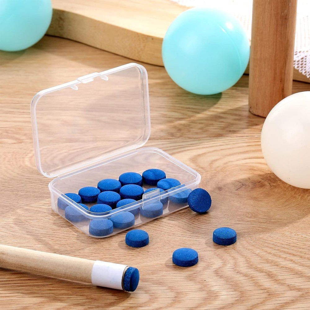20-Piece Billiard Cue Tips Replacement Kit with Compact Storage Box