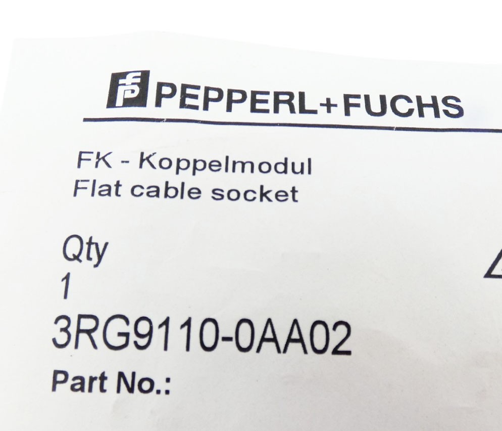 Pepperl + Fuchs 3RG9110-0AA02 FK - coupling module flat cable socket -unused-