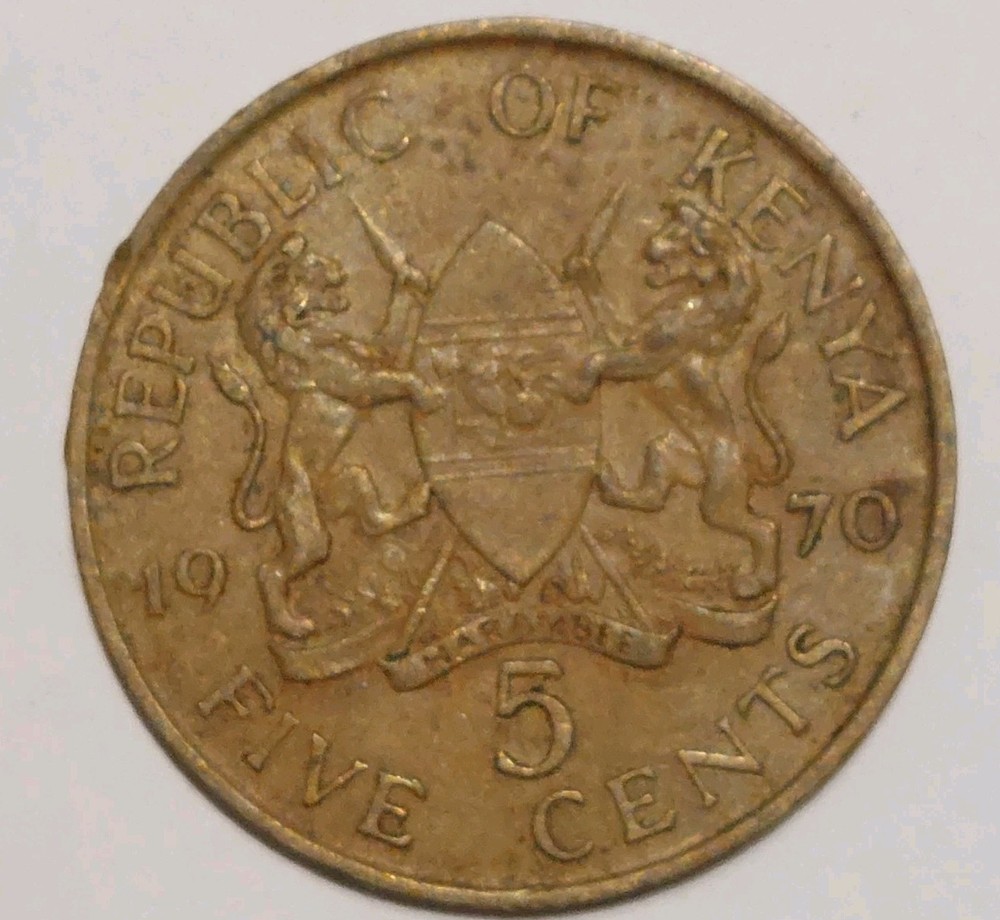 Coin Kenya: 5 Cent 1970