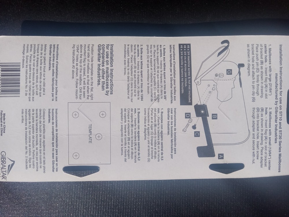 Flag Kit Red Gibraltar Mailboxes Replacement Mailbox Rust Proof Sealed New