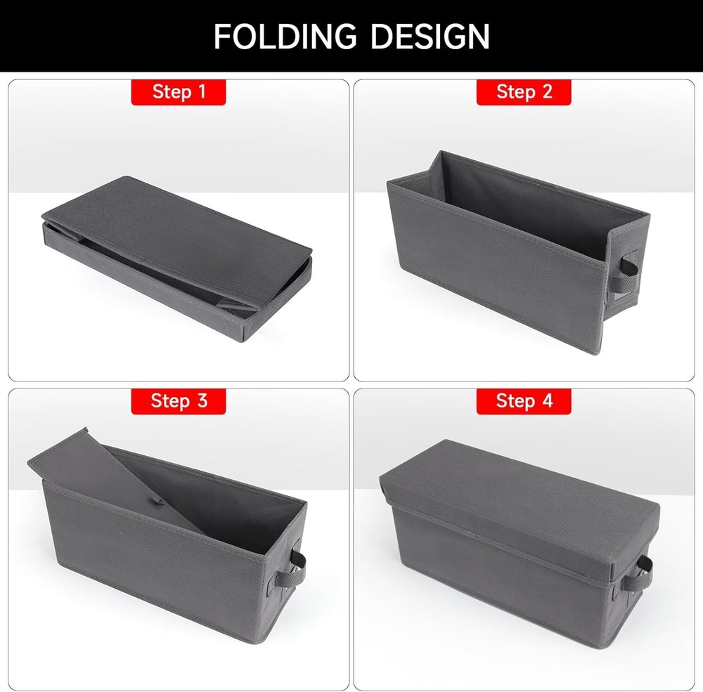 2-Pack Stackable CD Storage Box - Elegant Grey Organizer for 70 Jewel Cases