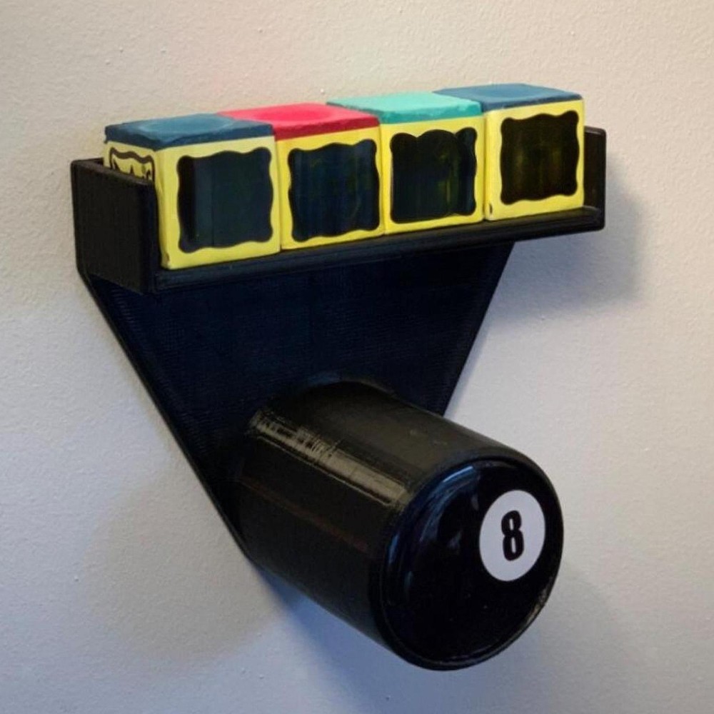 Pool Chalk Holder Wall Mounted Storage Rack