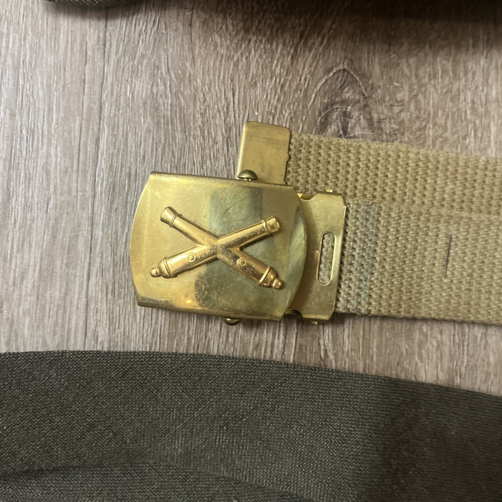 WWII Officer Ike Jacket 3rd Army Artillery Captain Sterling belt hat