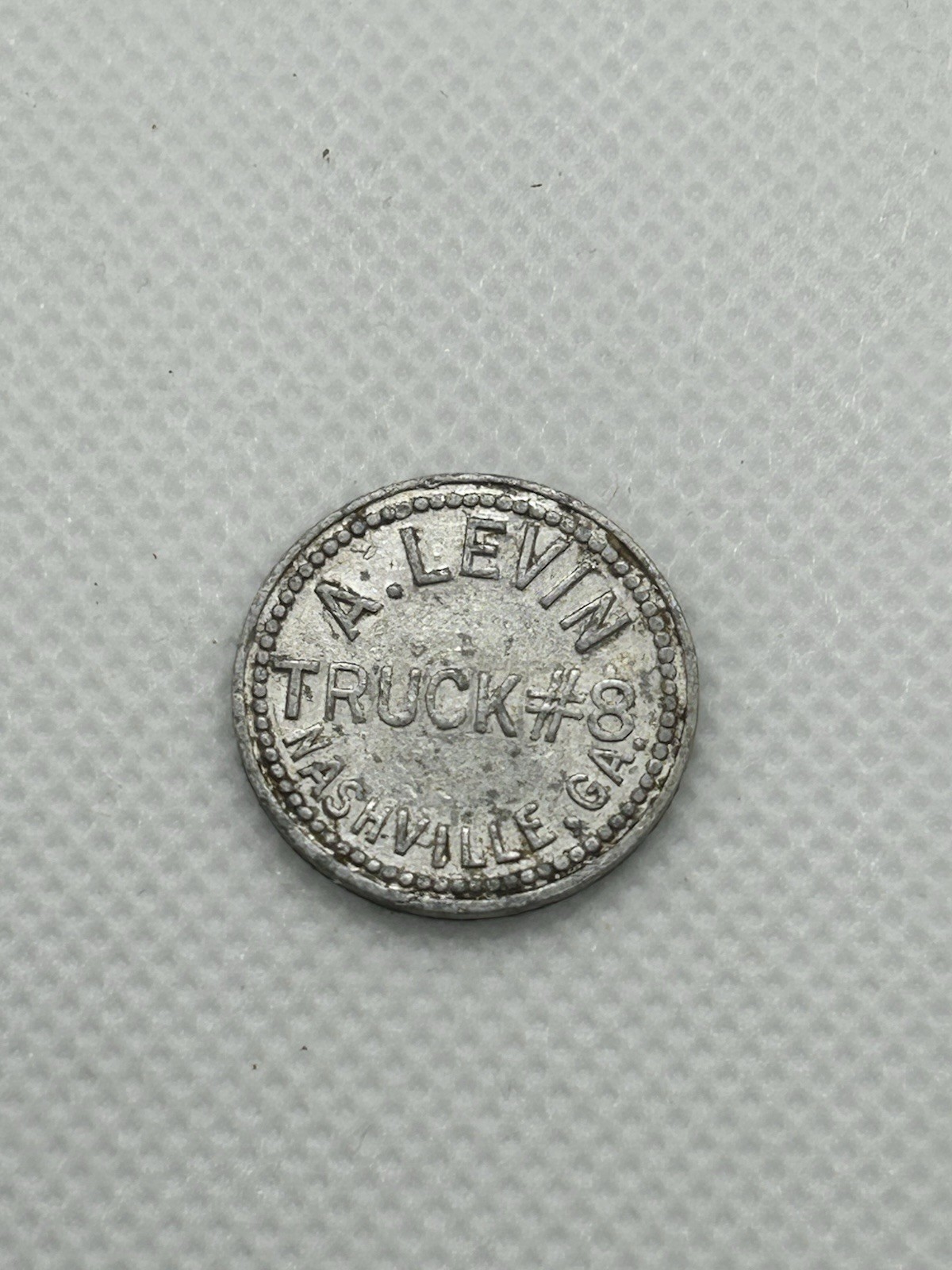 A Levin Truck # 8 Nashville GA Token Georgia Good For 5 In Trade