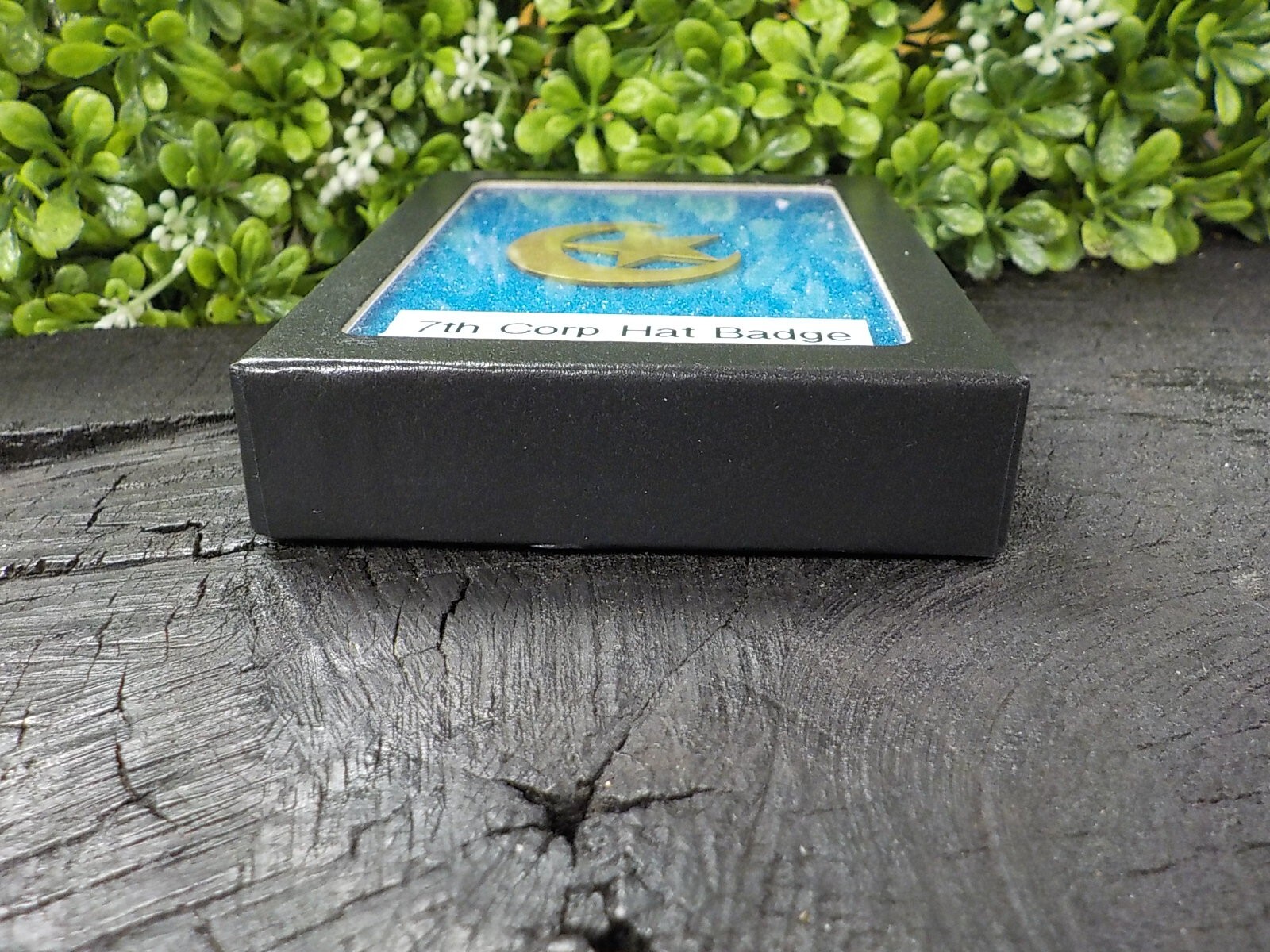 Civil War Crescent Moon & Star 7th Corps Hat Badge, Used