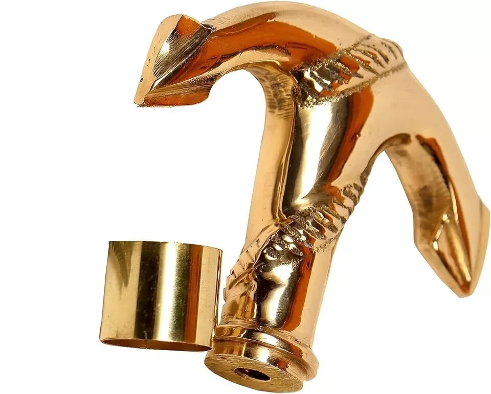 Nautical Solid Brass Anchor Walking Stick Handle anchor head Cane Handle