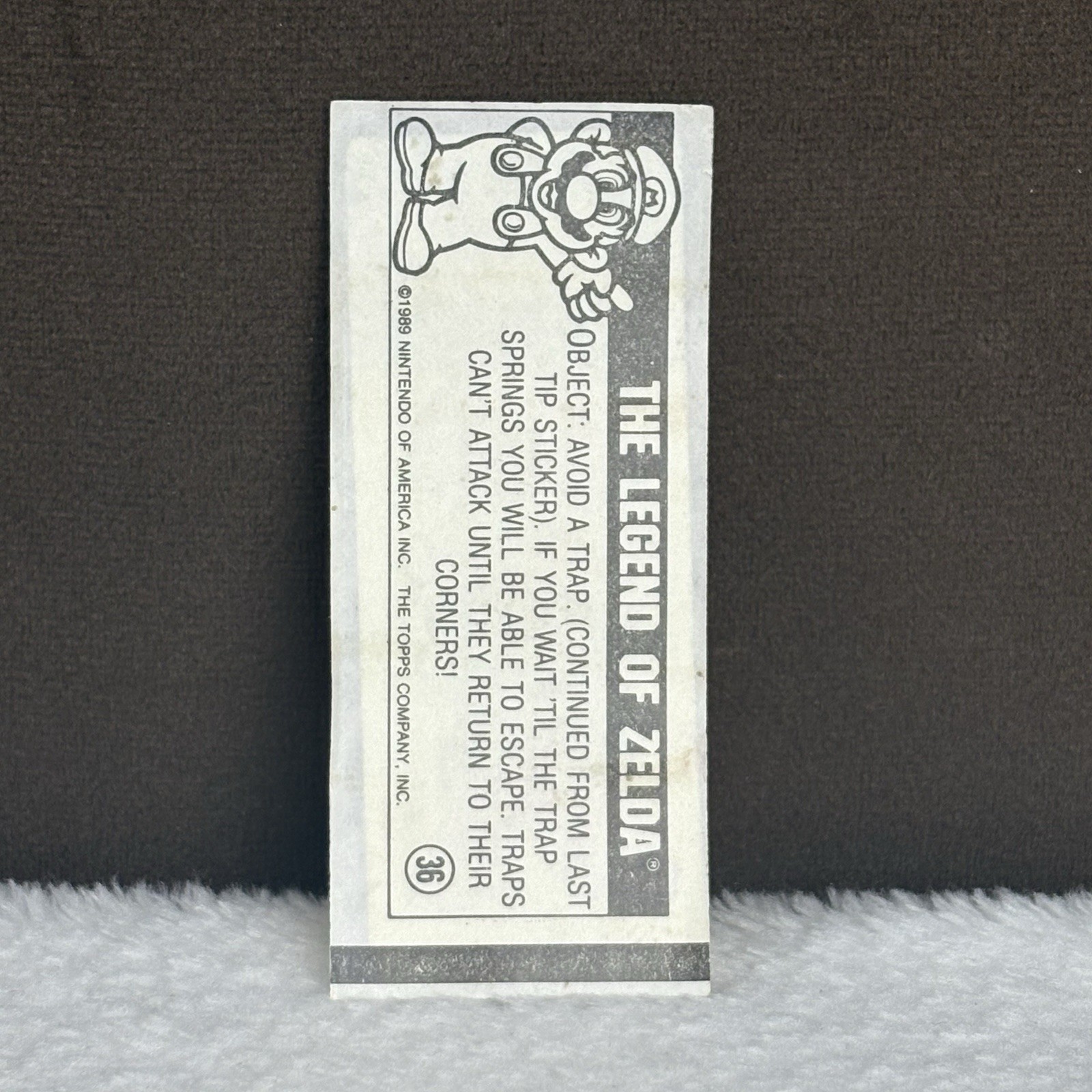 RARE! Vtg 1989 Super Mario Bros. 2 Mushroom Nintendo Topps Game Tip Sticker 80s!