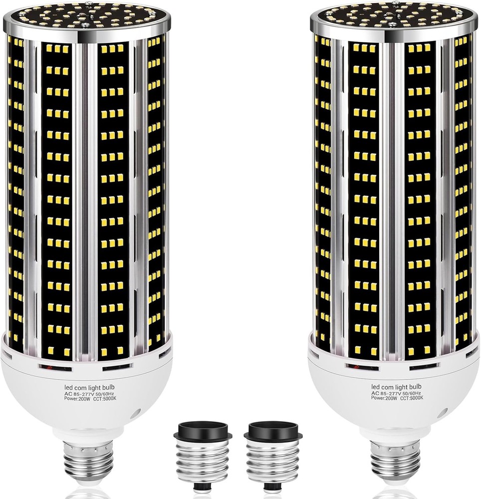 200W 2 pack LED Corn Light Bulb,(2000W Equivalent 2pack 200w Bulb