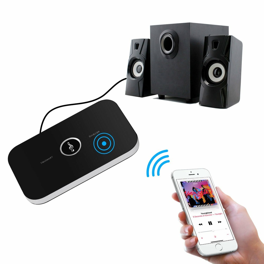 2in1 Bluetooth Transmitter & Receiver Wireless A2DP Home TV Stereo Audio Adapter