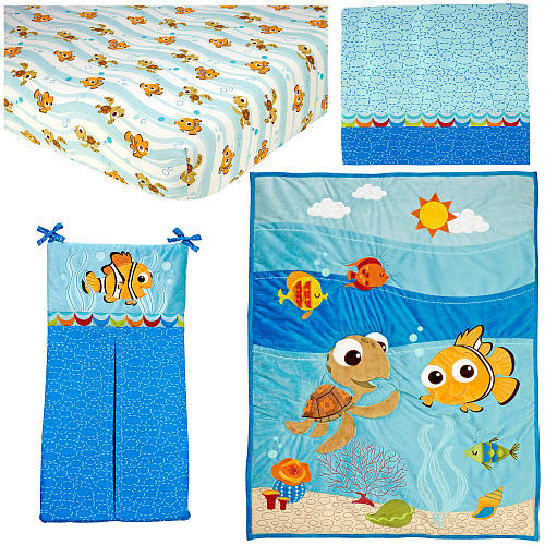 Disney Nemo 4 Piece Crib Bedding Set