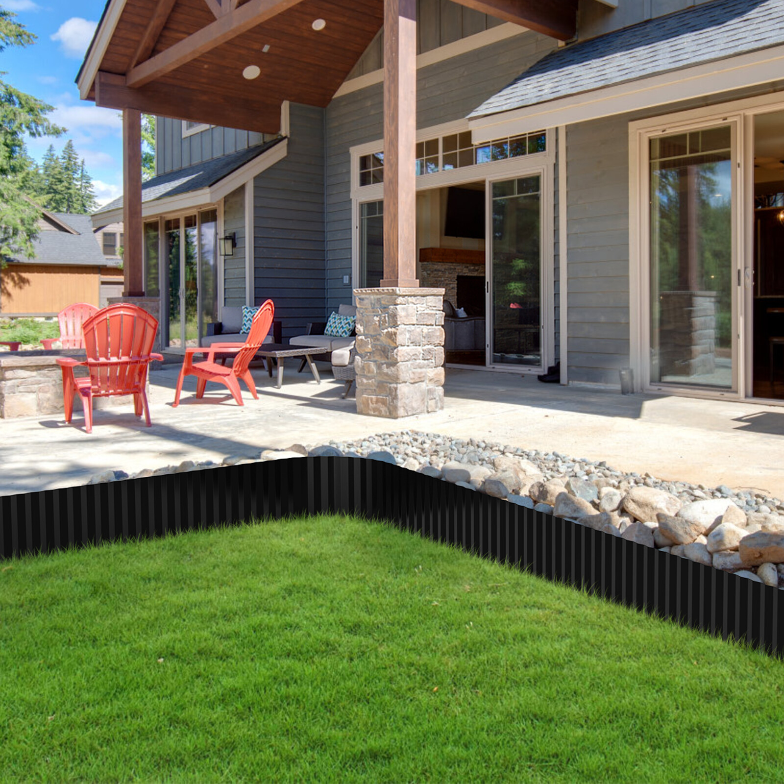 8 in x 50 Ft Galvanized Steel Edging for Landscape Corrugated Metal Garden Edges