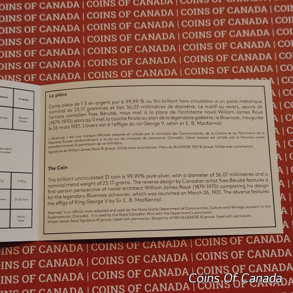 2021 Canada Special Edition Colored Silver Dollar Set - Bluenose #coinsofcanada
