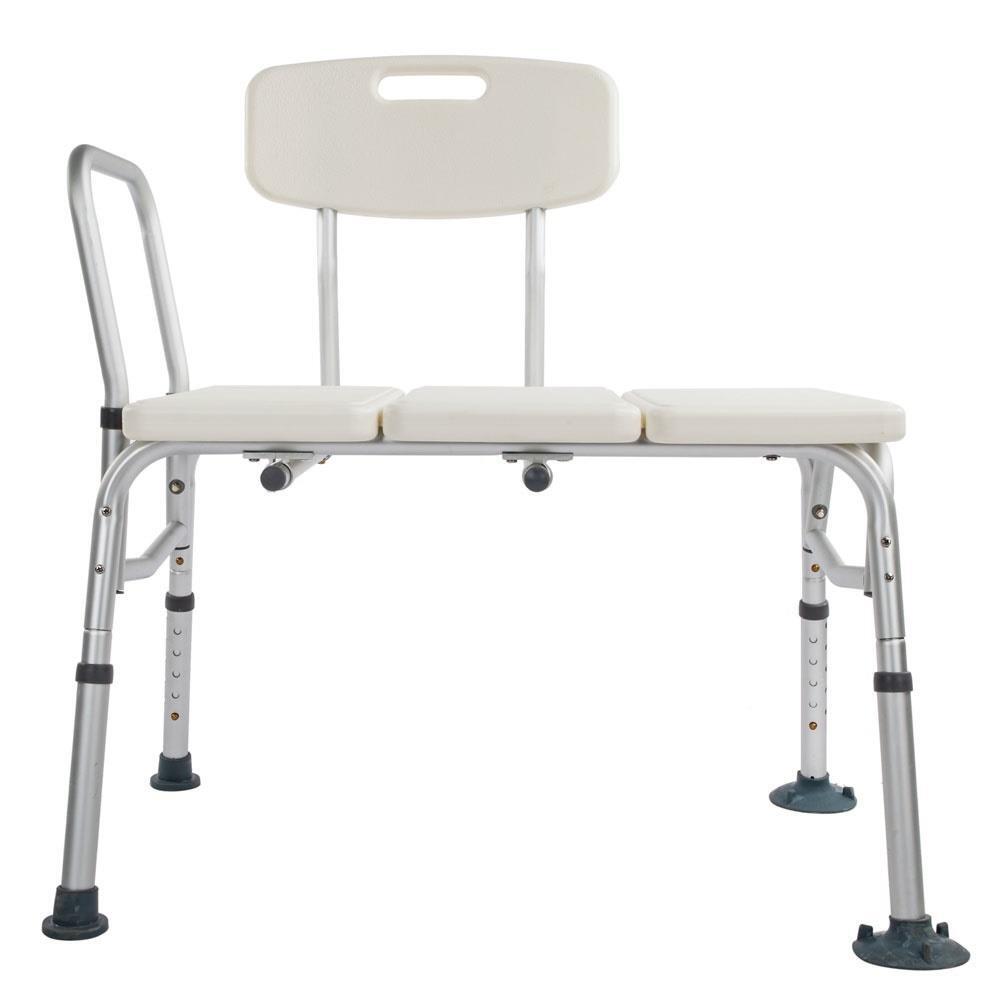 Heavy Duty Bath Tub Medical Transfer Bench Stool Shower Chair 10 Height White