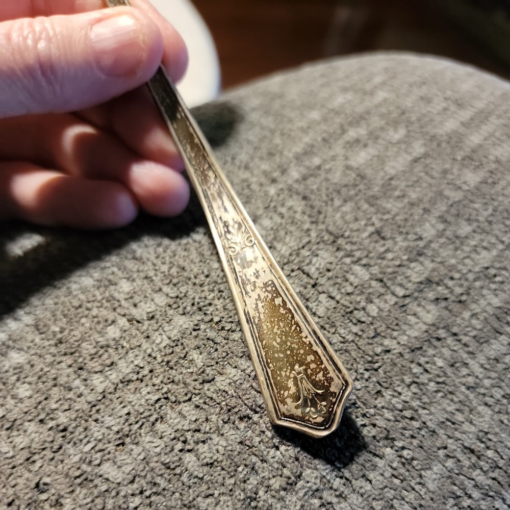 Vintage Bouquet Silverplate Flatware Ladle Tarnished