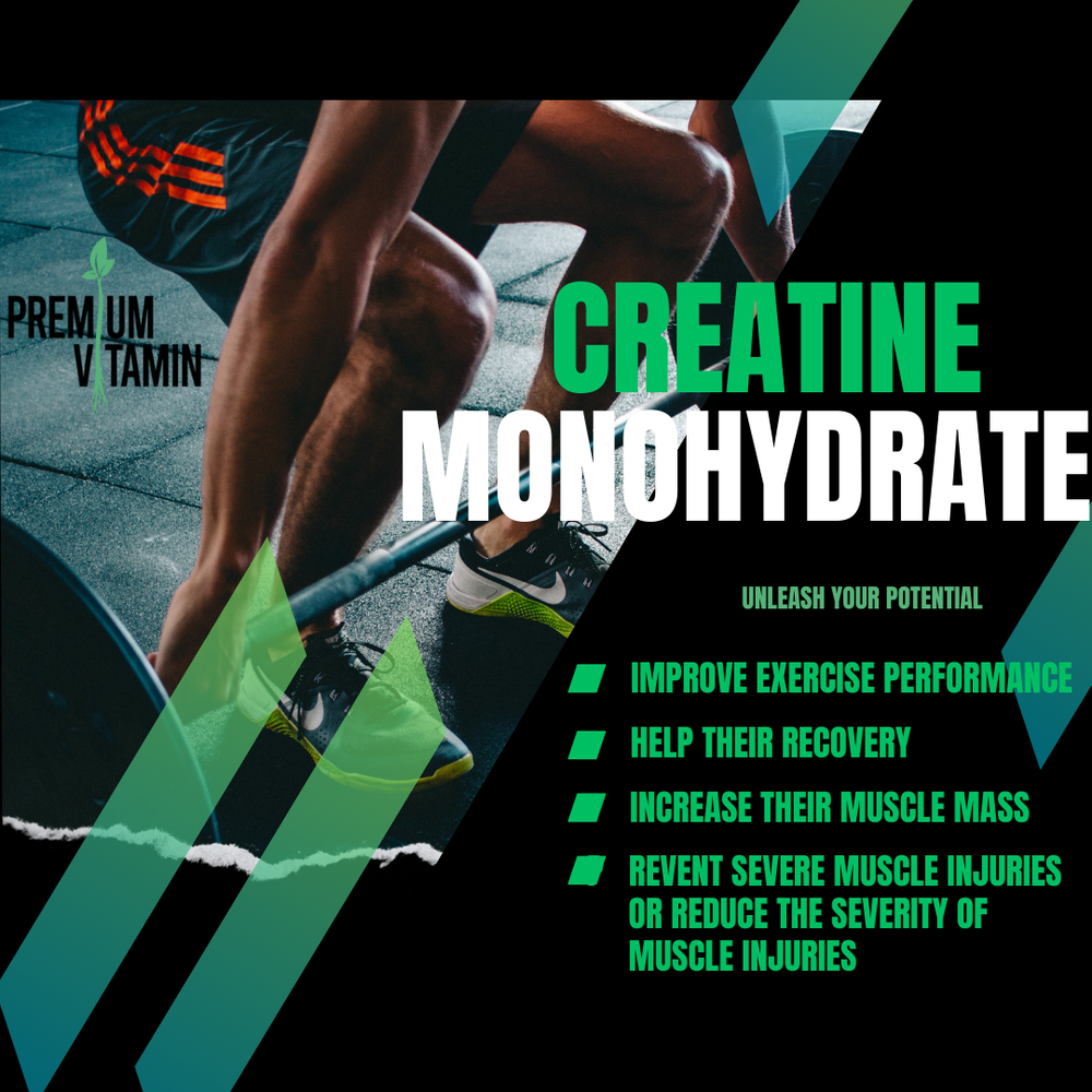 Creatine Monohydrate Powder 5000mg - 5 Grams Per Serving