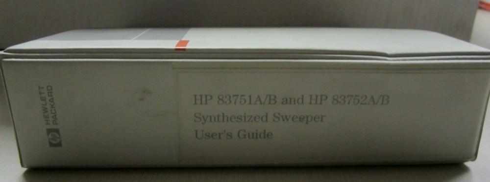 HP 83751A/B AND 83752A/B SYNTHESIZED SWEEPER USER'S GUIDE