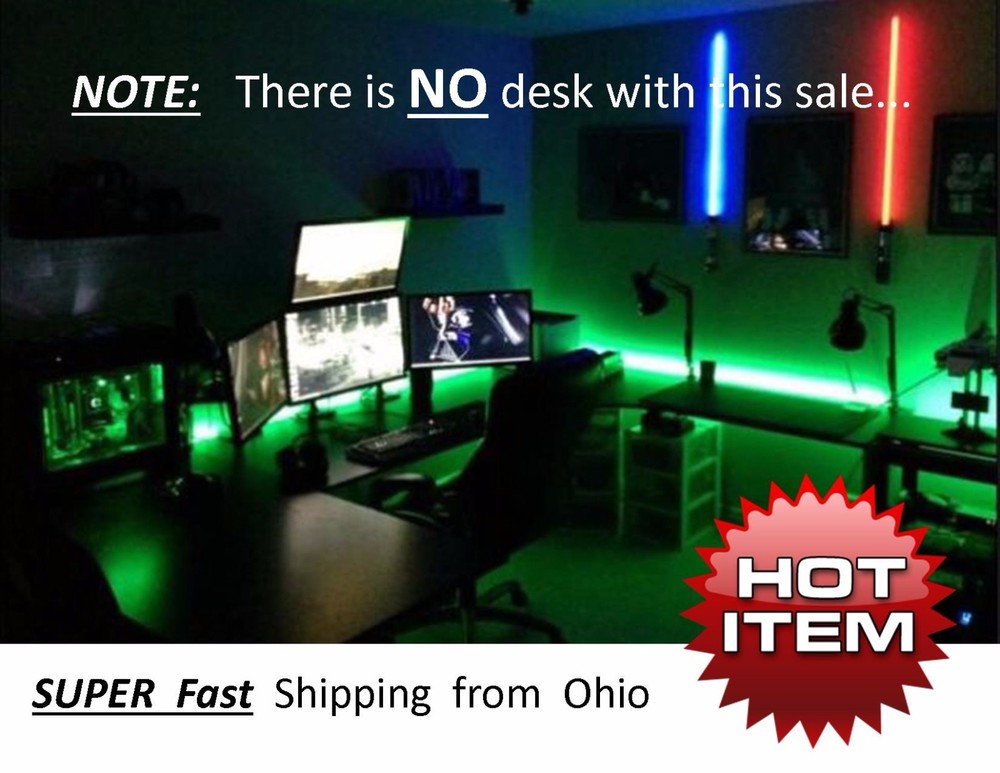 B desk light - does STROBE & BLACKLIGHT & other colors & effects