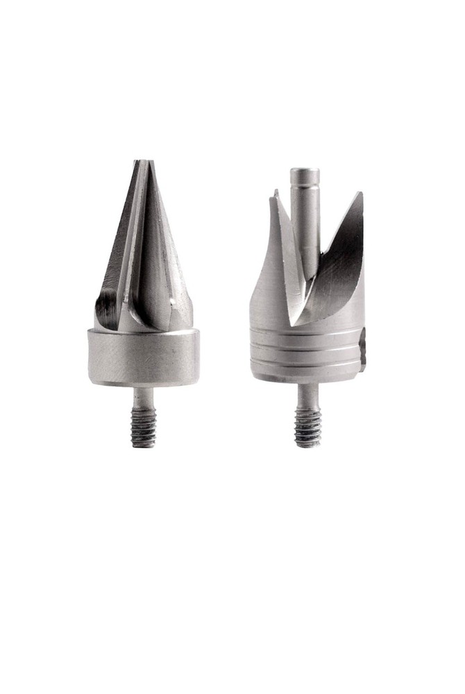 Burstfire VLD Inside Chamfer and Outside & Deburr Tool Heads, Silver