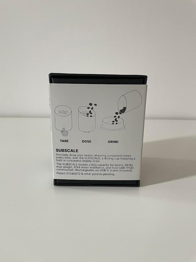 Subscale Digital Dosing Cup with LED Display – Sleek & Precise Coffee