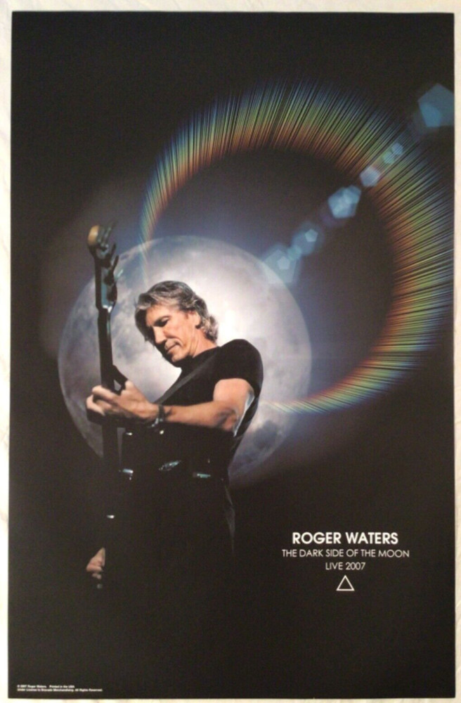 Roger Waters 2007 Poster Dark Side Of The Moon Live Tour Merch Pink Floyd