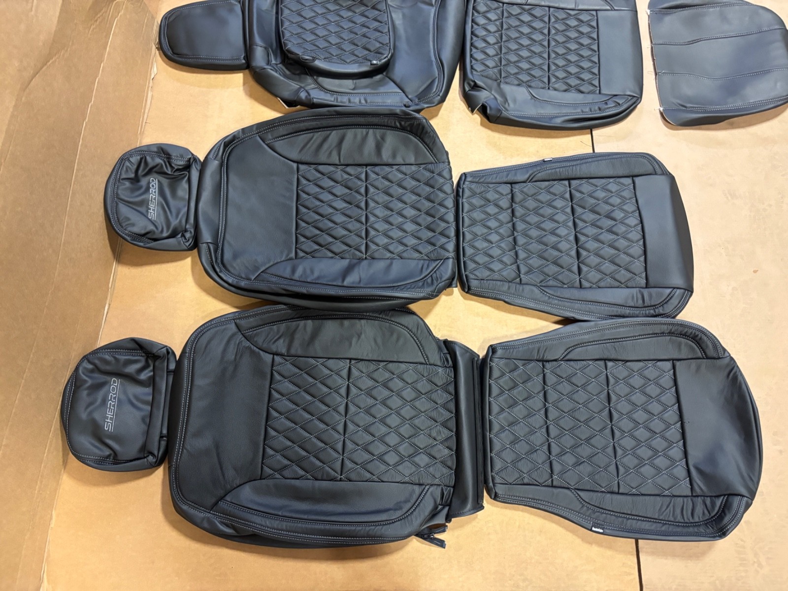 NEW KATZKIN SHERROD Leather Seat Skins FOR 22-25 CHEVY SILVERADO 1500 CREW