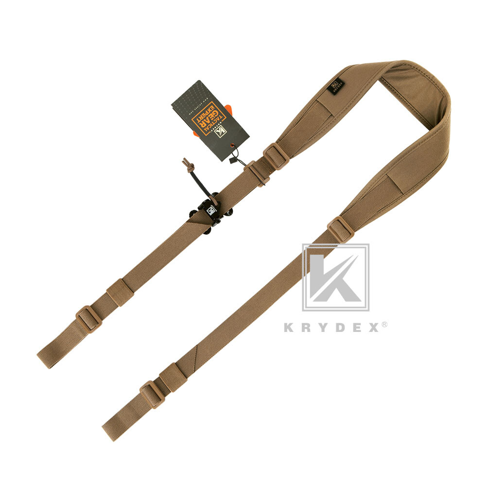KRYDEX Tactical Sling Modular Slingster Pull Tab 2-Point Sling Adjustable Coyote