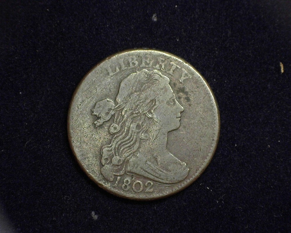 HS&C: 1802 Large Cent Draped Bust Cent VF - US Coin