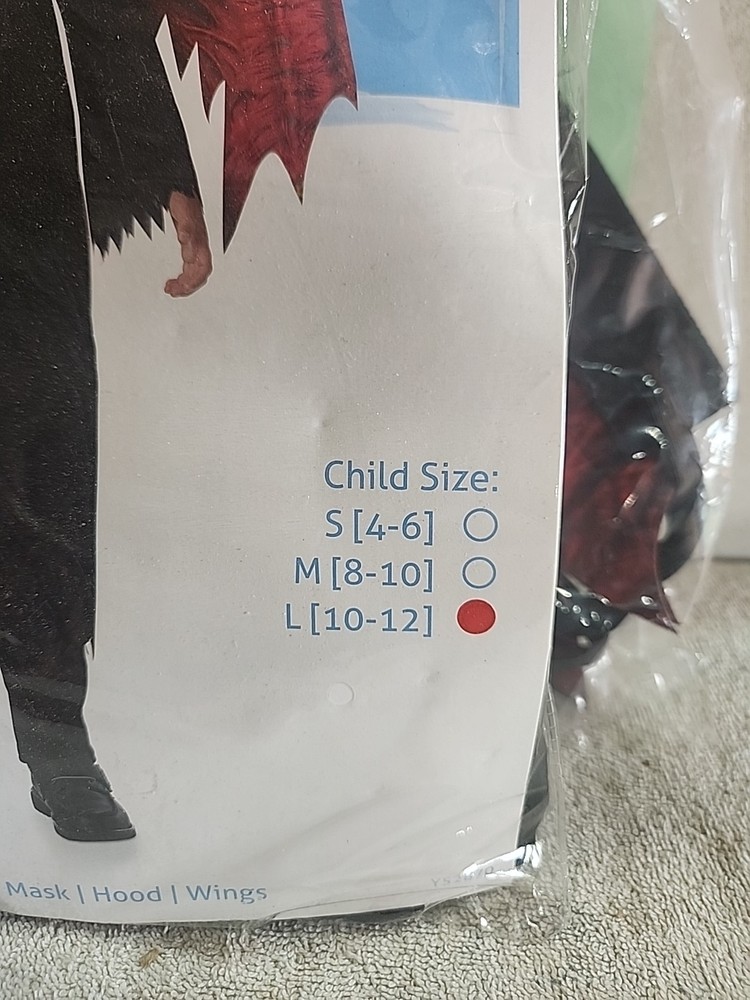 Winged Reaper Boys Costume Size Large