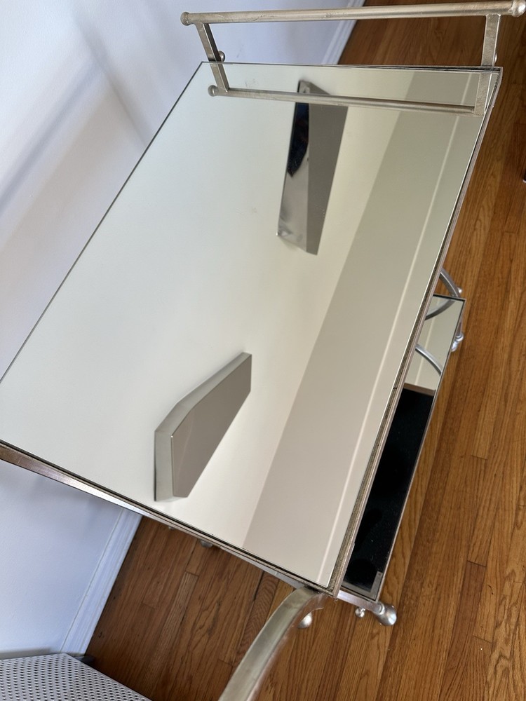 Silver and Mirror Bar Cart