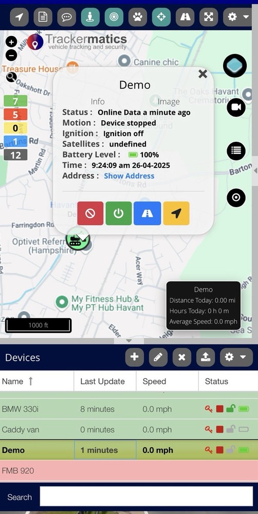car tracker security remote immobiliser & 12 MONTHS SUBSCRIPTION