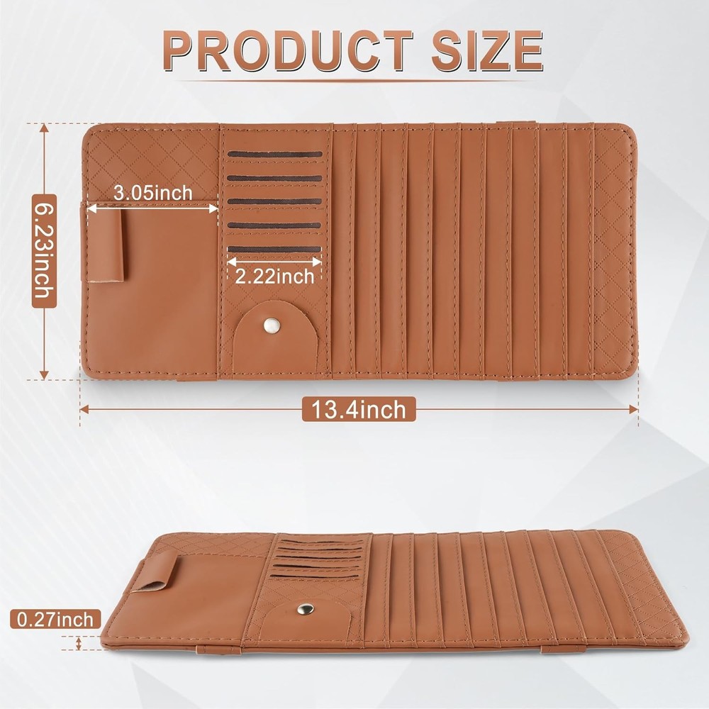 Sun Visor CD Case Holder for Car - Multi-Function Visor Organizer with CD/DVD...