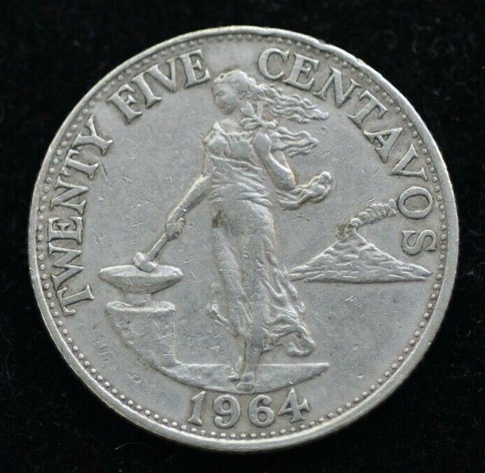 1964 PHILIPPINES 25 CENTAVOS - GREAT CONDITION
