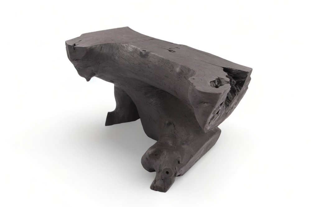 Black Natural Sculptured Console Table - 2