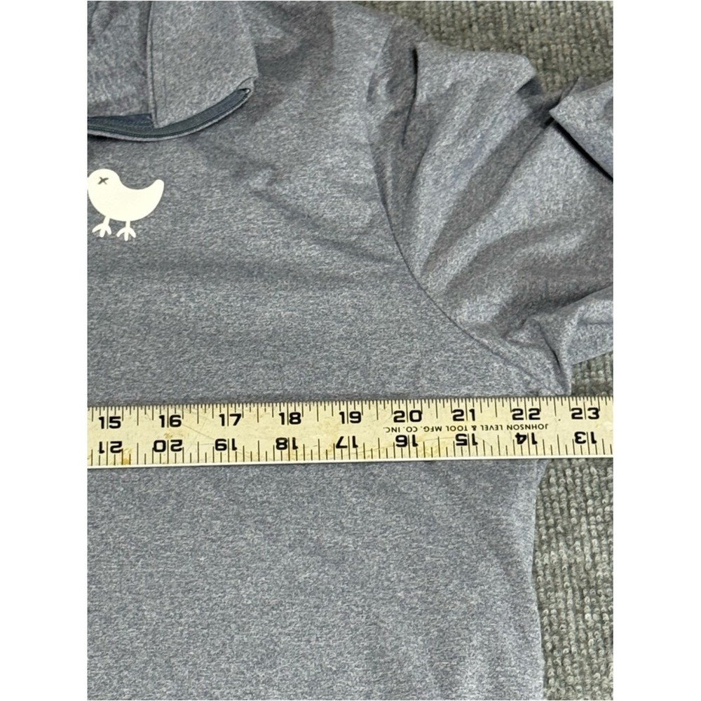 Bad Birdie Men's Medium 1/4 Zip Pullover Grey Performance Golf Preppy Velocity