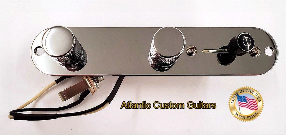 Tele Loaded Control Plate with Premium 3-way or 4-way harness and Knobs