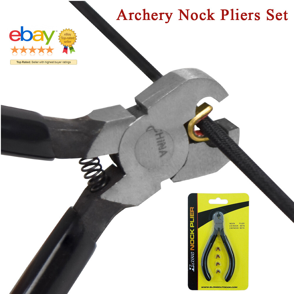 Archery Bow Strings Nocking Pliers 4PCS Nock Points String Nocks Recurve BowTool