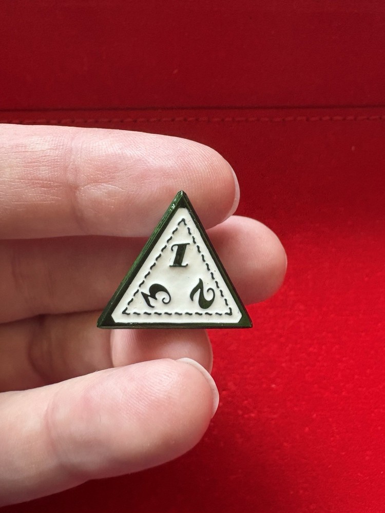 7 Pc Polyhedral Metal Dice Green & White