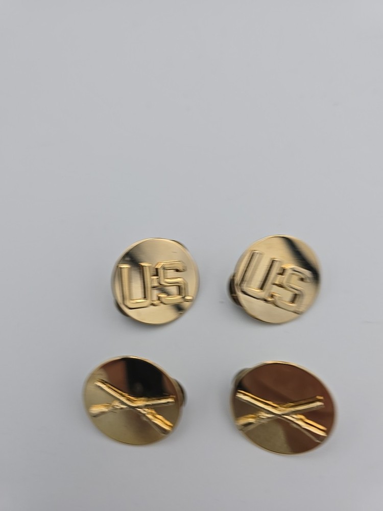 ORIGINAL EARLY WAR WWII US ARMY INFANTRY M1938 CLASS A JACKET COLLAR DISCS Lot 4