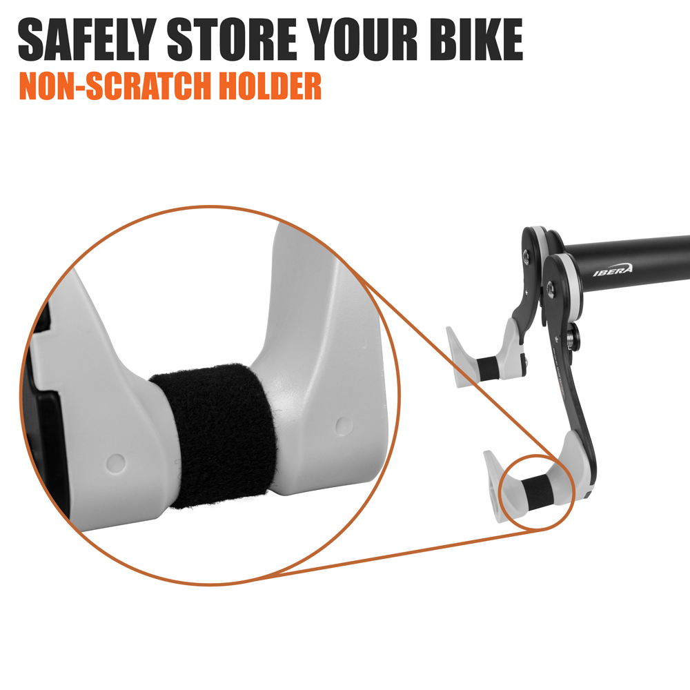 Ibera Bike Wall Mount Hanger Bicycle Wall Hook Holder Storage Rack Adjustable