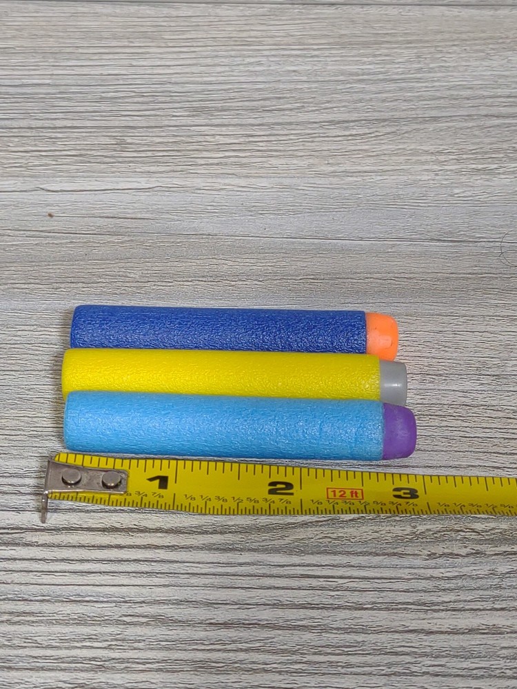 72 Yellow and Blue NERF Replacement Darts Refill Extra Flat Tip