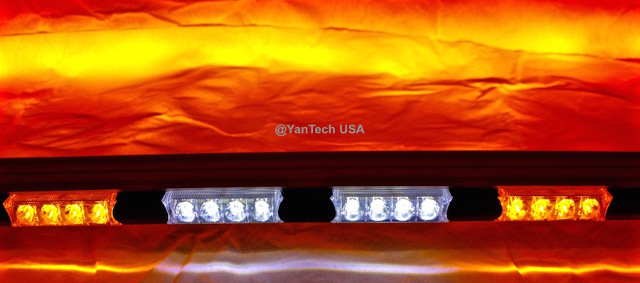 56” Amber LED Lightbar Tow Truck Plow Roll Back Police w/Alley,Brake&Turn Signal