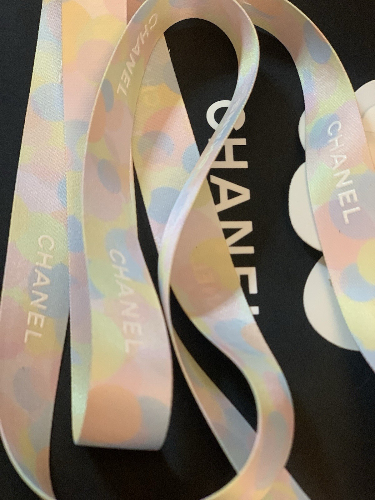 10 Yards Of Chanel Limited Edition Oriol&Fontanel Ribbon Multicolor w/White Logo