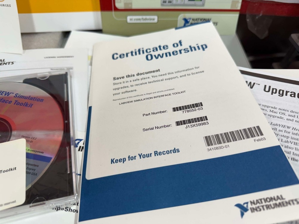 ASSORTED LOT NATIONAL INSTRUMENTS 778552-03 LABVIEW DEVELOPMENT SUITE