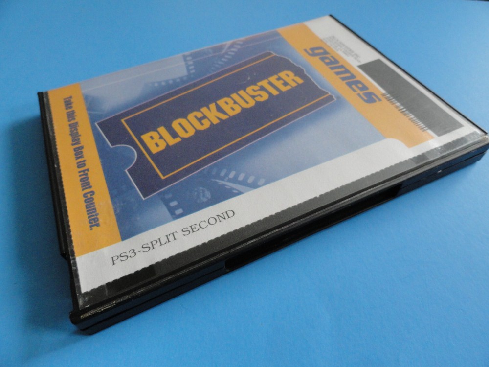 PS3 SPLIT SECOND BLOCKBUSTER VIDEO GAME RENTAL CASE