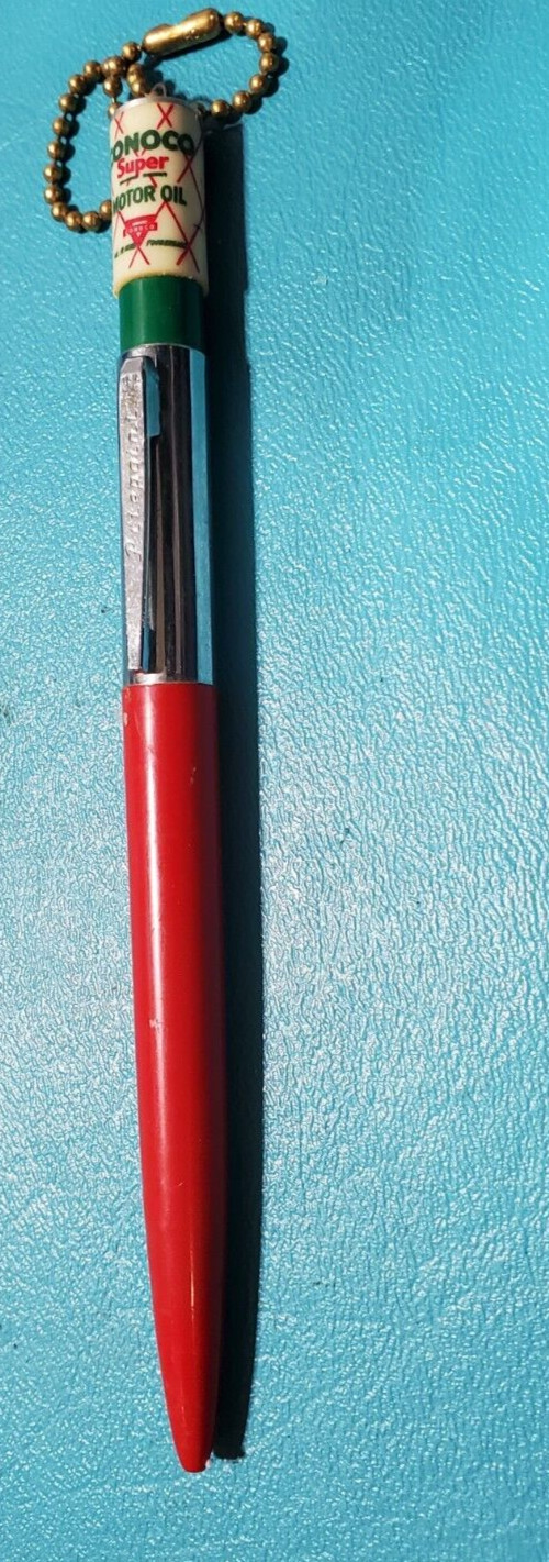 Vintage RITEPOINT PEN CONOCO SUPER MOTOR OIL Pen GAS STATION ADVERTISING Topper