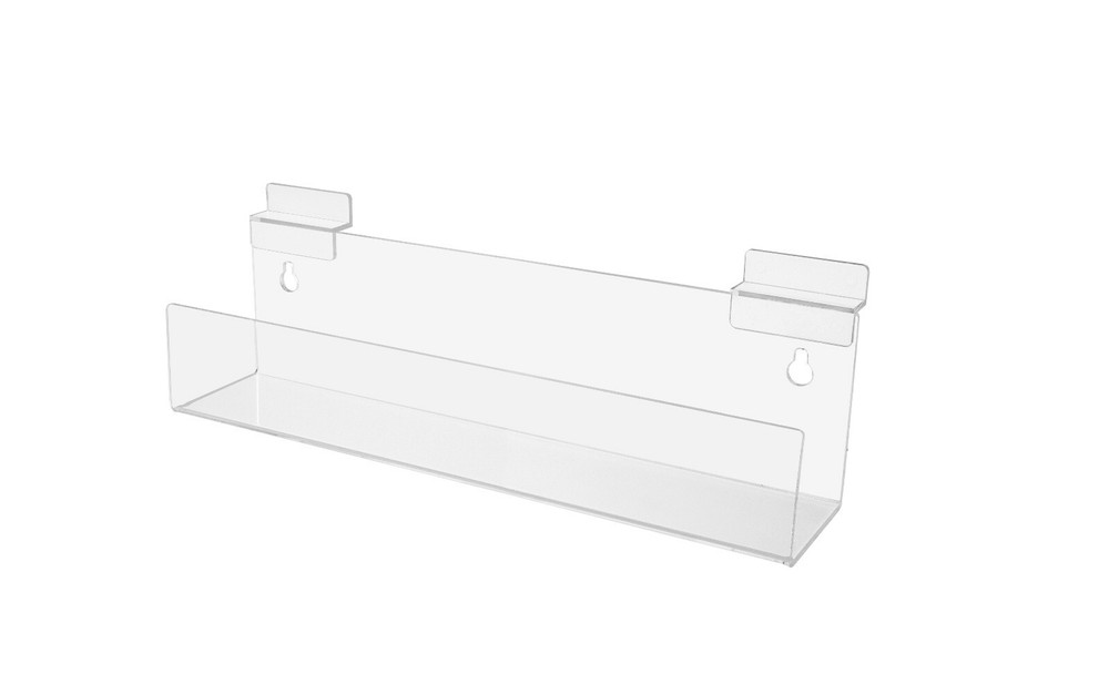 Display Rack Slatwall Wall Mount 12" J Shelf Floating Effect Qty 12