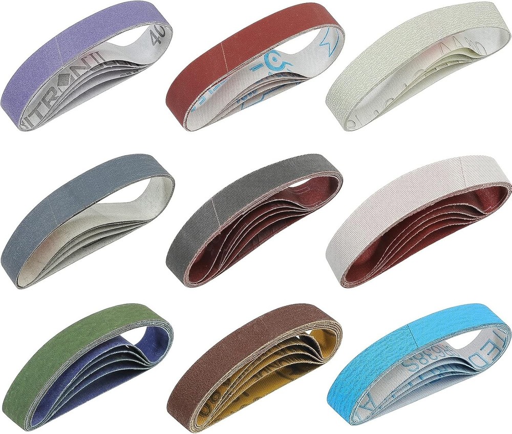 45 Pcs 3/4" x 12" Replacement Knife Sharpener Sanding Belt Kit for Work Sharp...