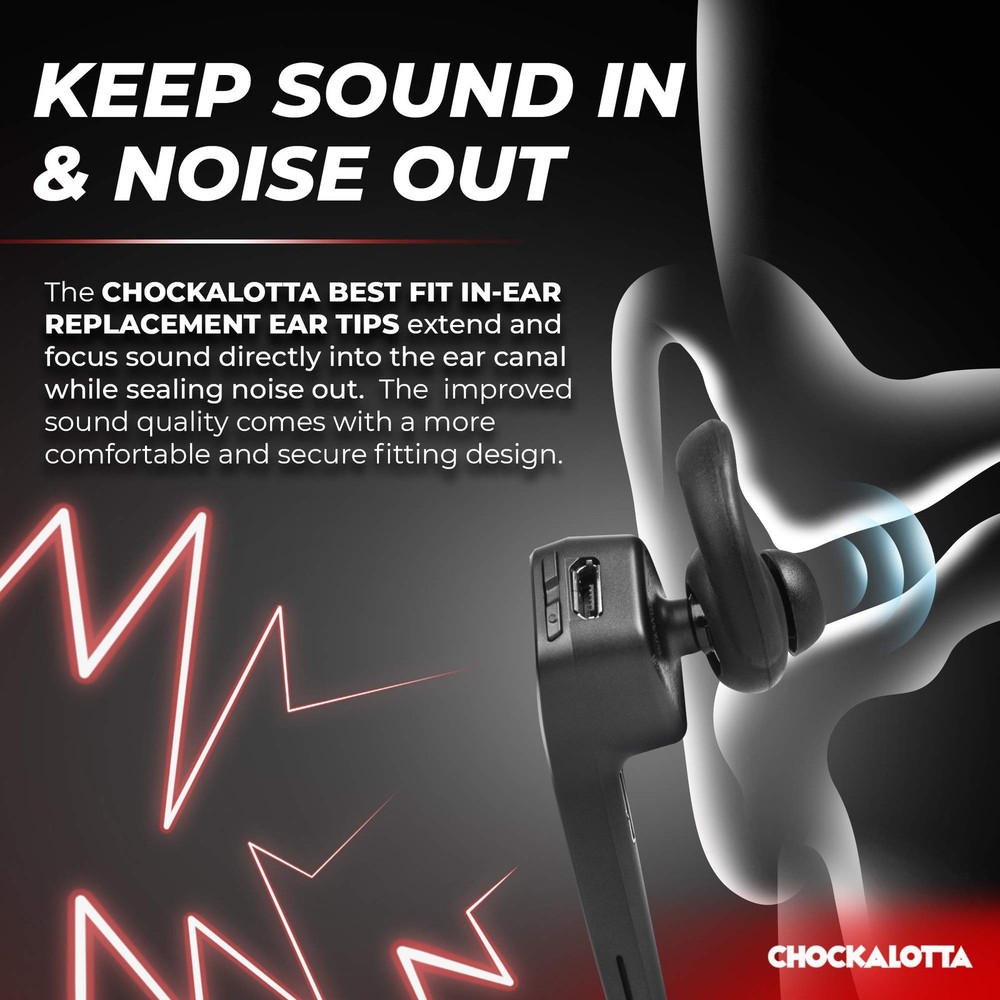 CHOCKALOTTA Eartips Upgrade Replacement Compatible RIGHT EAR, SMALL (3pcs)