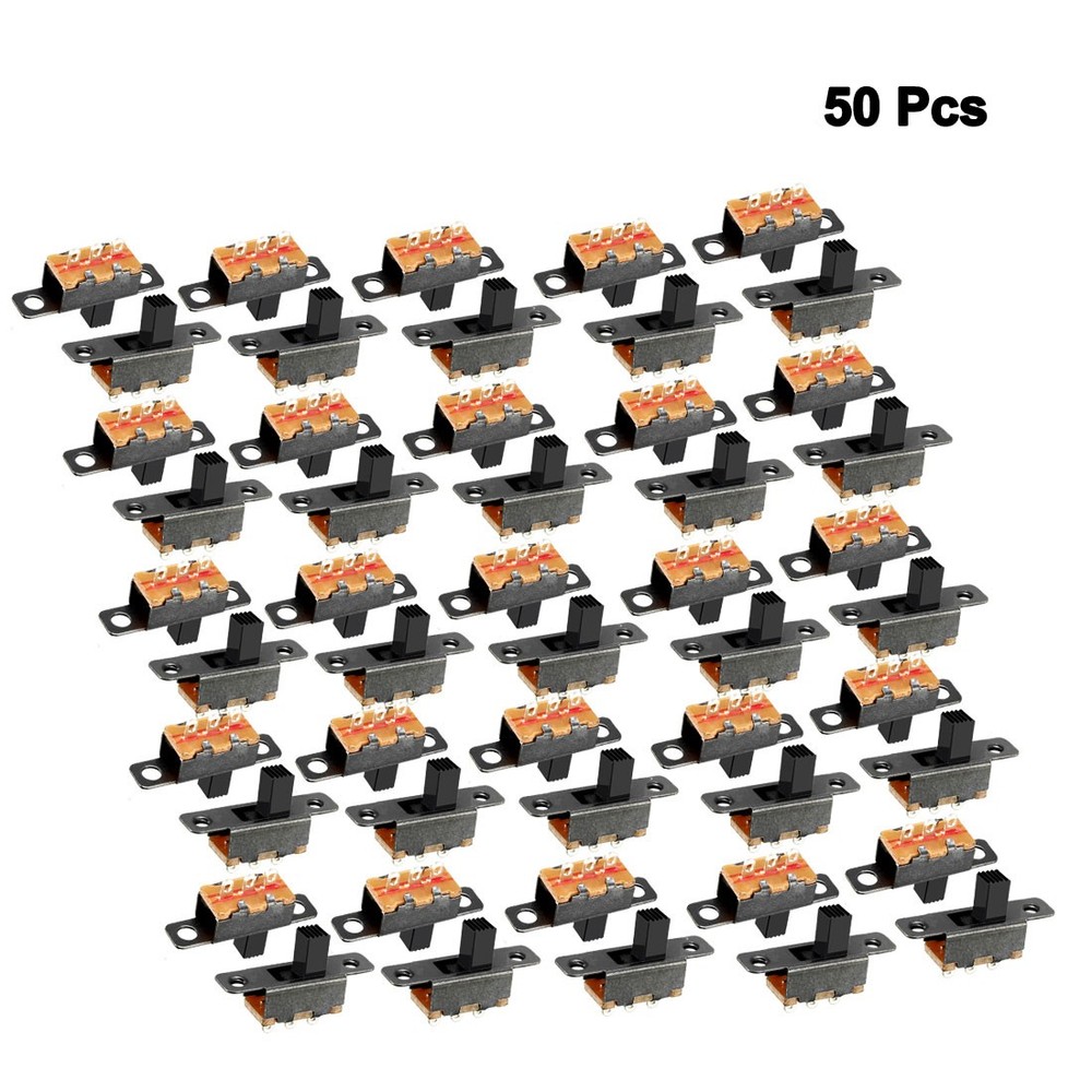 50Pcs 5mm Vertical Slide Switch SPDT 2 Position 3 Terminal PCB Panel Latching