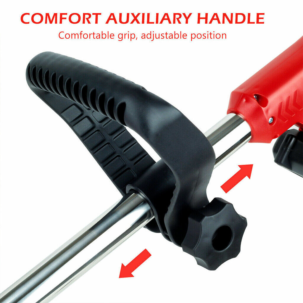 Electric Cordless Grass String Trimmer Lawn Edger Weed Wacker Cutter + 2 Battery